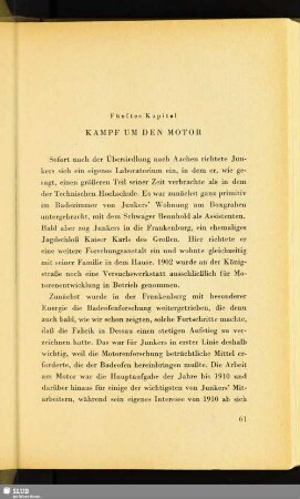 Fünftes Kapitel: Kampf Um Den Motor