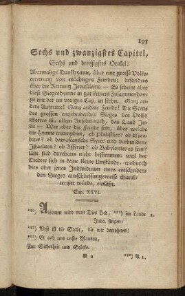 Sechs und zwanzigstes Capitel, Sechs und dreissigstes Orakel