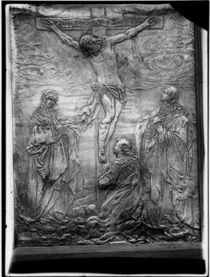 Kloster Lichtental Gepresstes Lederrelief Kreuzigung (um 1600)