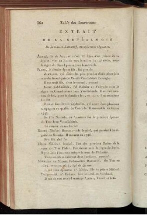 Extrait de la généalogie de la maison Romanof, actuellement régnante
