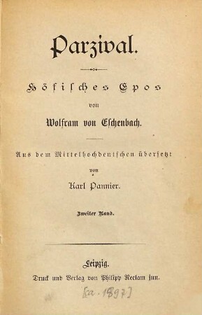 Parzival : höfisches Epos, 2