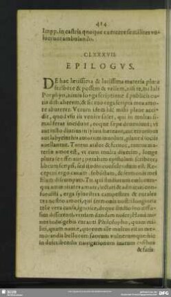 CLXXXVII. Epilogus