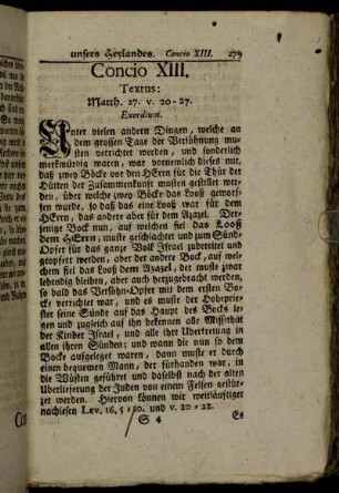 Concio XIII. Textus: Matth. 27 . v. 20 - 27.