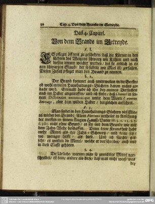 Das 4. Capitel. Von dem Brande im Getreyde