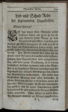 Lob- und Schutz-Rede der sogenannten Hagesoltzen.