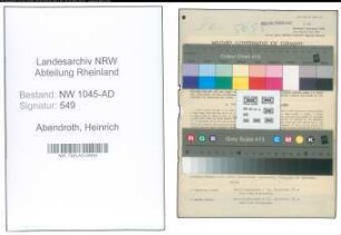 Entnazifizierung Heinrich Abendroth , geb. 05.08.1894 (Arbeiter)