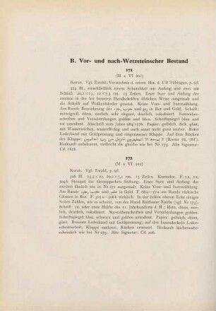 130-140, Ma VI 201 bis Ma VI 214 (Nr. 171-183)