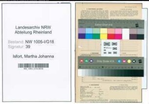 Entnazifizierung Martha Johanna Isfort , geb. 04.01.1898 (Gastwirtin)