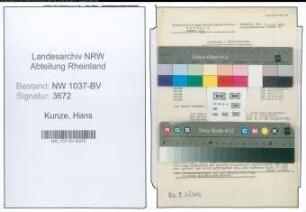 Entnazifizierung Hans Kunze , geb. 10.07.1894 (Angestellter)