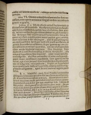 VI. Omnes articuli fundamentales sunt necessarii, non tamen omnes ac singuli eodem necessitatis genere ac gradu.
