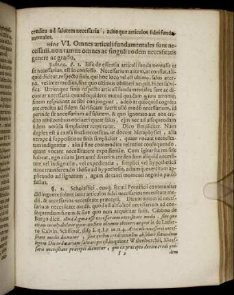 VI. Omnes articuli fundamentales sunt necessarii, non tamen omnes ac singuli eodem necessitatis genere ac gradu.