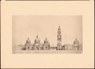 Schlosserweiterung und Dom, Berlin: Gesamtansicht von Westen