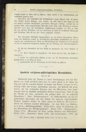 Haeckels religions-philosphisches Vermächtnis