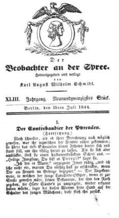29. Stueck, 15. Juli 1844