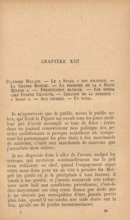 Chapitre XIII. Polydore Millaud. - Le "Soleil" non politique. - ...