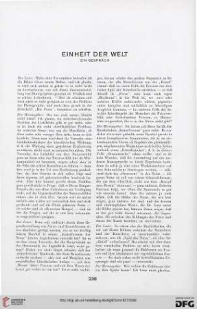 2: Einheit der Welt : ein Gespräch