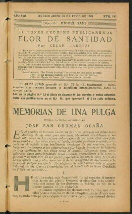 1924008345: Memorias de una pulga : novela inédita