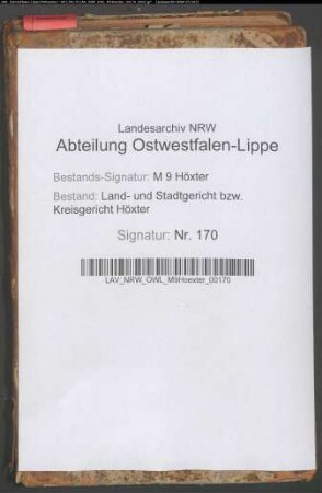 Repertorium der reponierten Prozesse.