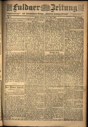 Ausgabe vom Montag, den 07. April 1902.