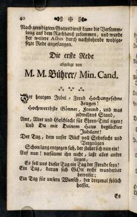 40-52, Die erste - zweyte Rede...