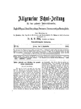 Ueber Aufgabe und Methode der geometrischen Propädeutik : (Fortsetzung statt Schluß)