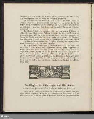 Das Wappen der Lithographen und Steindrucker