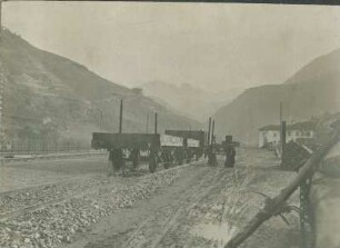 Blick ins Eisacktal vom Bahnhof Kardaun bei Bozen.