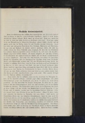 Russische Kolonialpolitik.