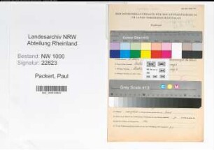 Entnazifizierung Paul Packert, geb. 11.03.1894 (Beamter)