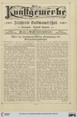 1. August-Heft 1891