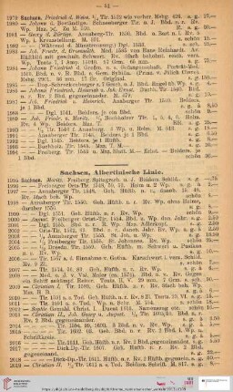 Sachsen, Albertinische Linie (Nr. 1995 - 2149)