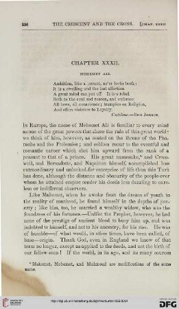 Chapter XXXII: Mehemet Ali