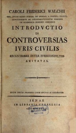 Introductio in controversias Iuris Civilis