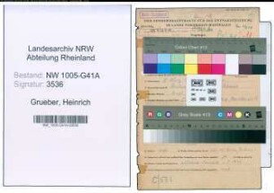 Entnazifizierung Heinrich Grueber , geb. 09.03.1895 (Krim.Sekretaer)