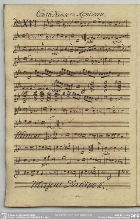 16. Anonymus, Contredanses, D-Dur