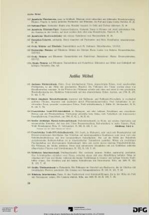 Antike Möbel (Nr. 651-818)