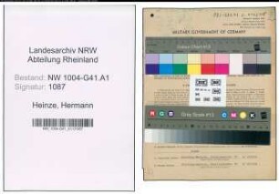 Entnazifizierung Hermann Heinze , geb. 05.02.1897 (Polizist)