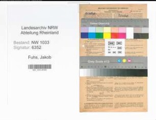 Entnazifizierung Jakob Fuhs , geb. 07.02.1891 (Polizeibeamter)