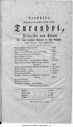 Turandot, Prinzessin von China