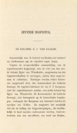 Zevende hoofdstuk. De kolonel E. C. van Daalen