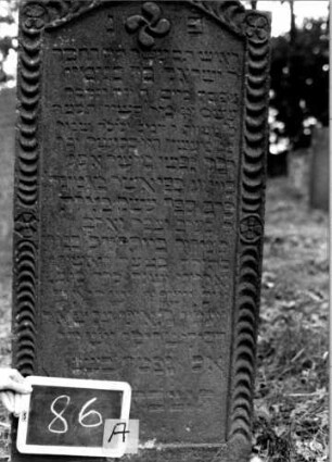 Grabstein 86 [Nir S. 80 Nr. 8.12]: Grabstein 86A [Nir S. 80 Nr. 8.12]