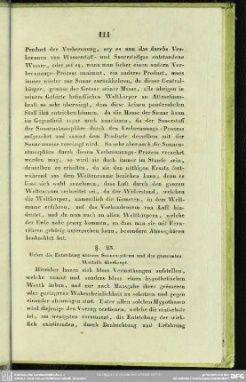 §. 23. Ueber die Entstehung unseres Sonnensystems und des gesammten Weltalls überhaupt