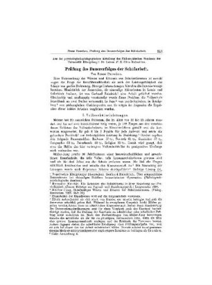 Prüfung des Dauererfolges der Schularbeit