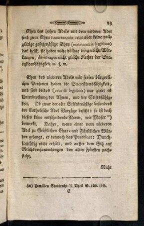 33-38, Ehen des hohen Adels mit dem niedern Adel ...