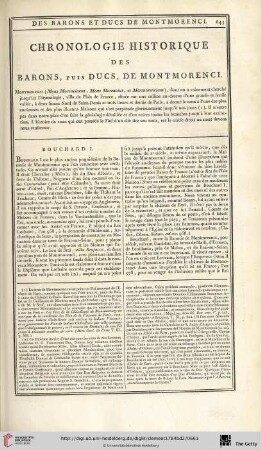Chronologie historique des barons, puis ducs, de Montmorenci