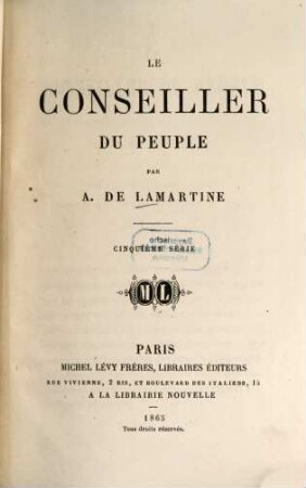 Le conseiller du peuple, 5