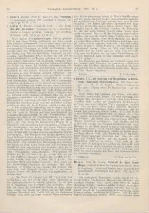 66 [Rezension] Hamann, J. G., Die Magi aus dem Morgenlande zu Bethlehem; Sokratische Denkwürdigkeiten