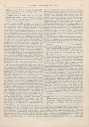 66 [Rezension] Hamann, J. G., Die Magi aus dem Morgenlande zu Bethlehem; Sokratische Denkwürdigkeiten