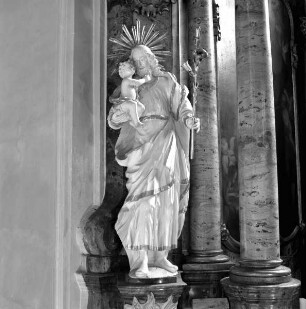 Franziskusaltar (Südlicher Seitenaltar) — Heiliger Josef mit Kind