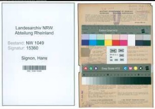 Entnazifizierung Hans Signon , geb. 25.07.1894 (Ingenieur)